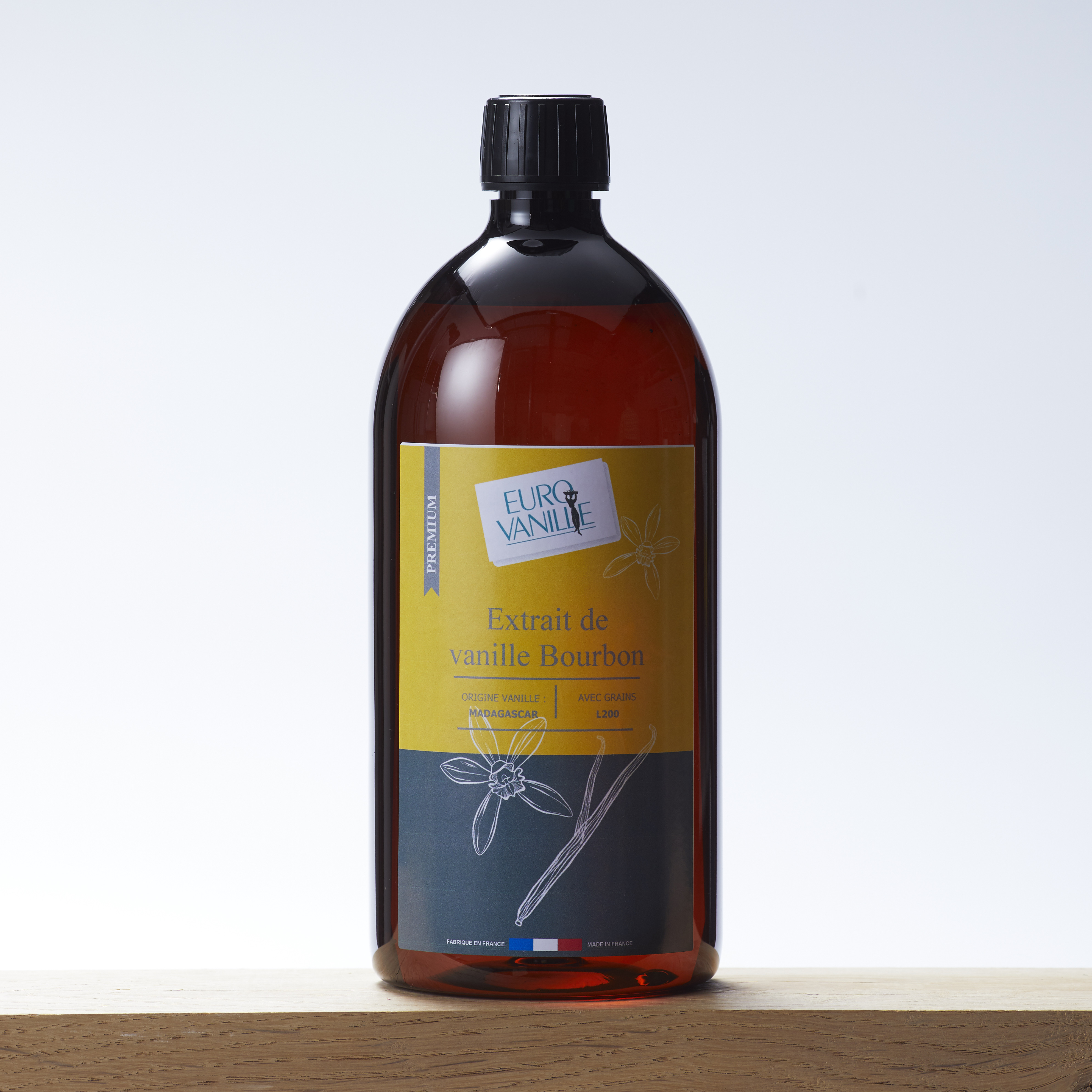 Bourbon vanilla extract - L200 - with seeds - 1 kg bottle