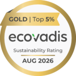 Médaille d'or EcoVadis, Top 5 %, notation RSE d'août 2026 obtenue par Eurovanille.